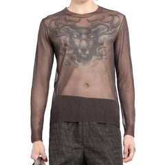 Valentino Brown Silk Sweatshirt - XL