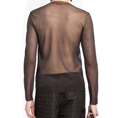 Valentino Brown Silk Sweatshirt - XL