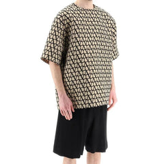 Valentino Brown Silk T-Shirt - S