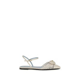 Valentino Garavani Beige Calf Leather Bos Taurus Ballet Flats - EU38/US8