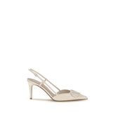 Valentino Garavani Beige Calf Leather Bos Taurus High Heel Pumps - EU37/US7