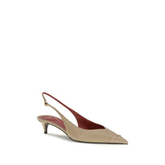 Valentino Garavani Beige Kalbsleder Bos Taurus Pumps mit Mittelabsatz
