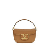 Valentino Garavani Beige Calf Leather Bos Taurus Shoulder Bag