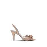 Valentino Garavani Beige Calf Leather Bos Taurus Stiletto Heel Sandals - EU36.5/US6.5