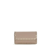 Valentino Garavani Beige Calf Leather Bos Taurus Wallet