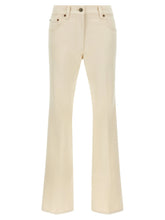 Valentino Garavani Beige Cotton Flared Jeans