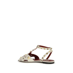 Valentino Garavani Beige Goatskin Flat Sandals - EU39/US9