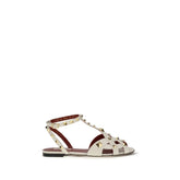 Valentino Garavani Beige Goatskin Flat Sandals - EU39/US9