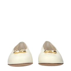 Valentino Garavani Beige Leather Ballet Flats - EU37/US7