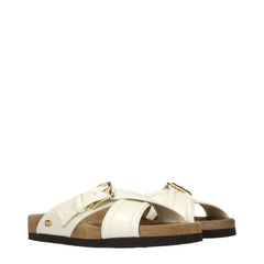 Valentino Garavani Beige Leather Slippers