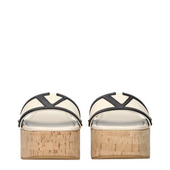 Valentino Garavani Beige Leather Wedges Sandals - EU36.5/US6.5