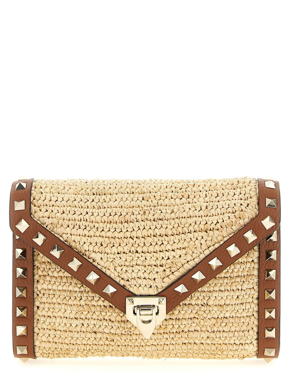Valentino Garavani Beige Straw Crossbody Bag