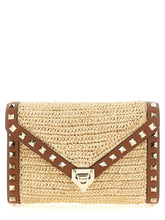 Valentino Garavani Beige Straw Crossbody Bag