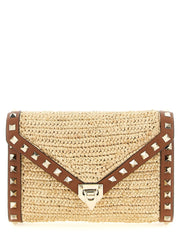 Valentino Garavani Beige Straw Crossbody Bag