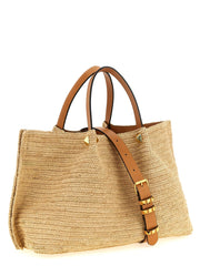 Valentino Garavani Beige Straw Tote Bag