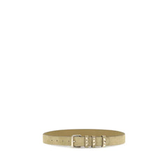 Cinturón Valentino Garavani beige de ante de cuero