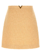 Valentino Garavani Beige Virgin Wol Long Rok
