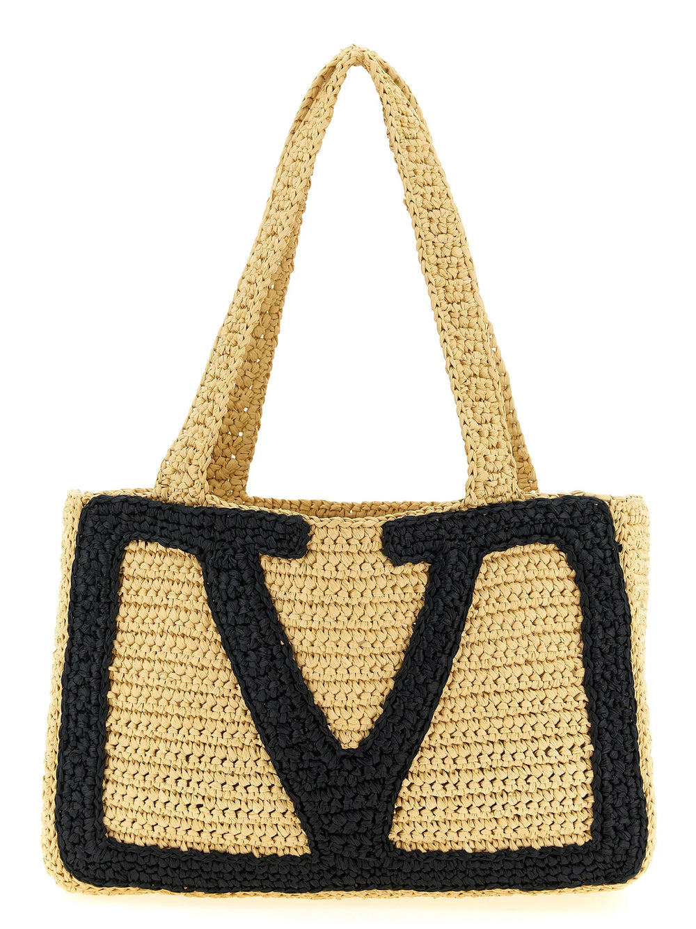 Valentino Garavani Beige Viscose Tote Bag