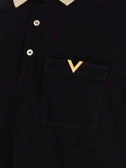 Valentino Garavani Bicolor Cotton Polo Shirt