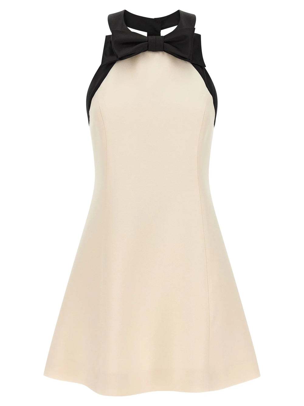 Valentino Garavani Bicolor Virgin Wool Short Dress