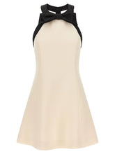 Valentino Garavani Bicolor Virgin Wool Short Dress