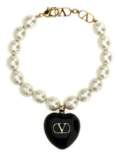 Valentino Garavani Schwarzes Messing Armband - S