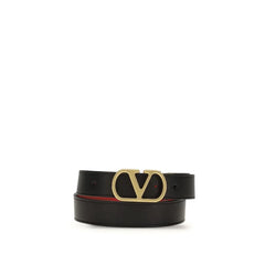 Valentino Garavani Black Calf Leather Bos Taurus Belt - 85 cm / 34 Inches