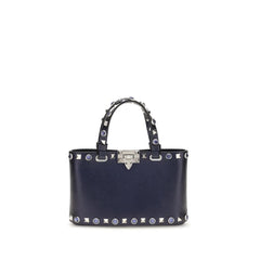 Valentino Garavani Black Calf Leather Bos Taurus Handbag