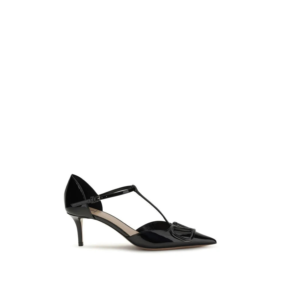 Valentino Garavani Black Calf Leather Bos Taurus High Heel Pumps - EU38/US8