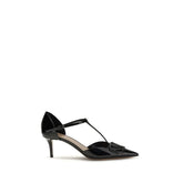 Valentino Garavani Black Calf Leather Bos Taurus High Heel Pumps - EU38/US8