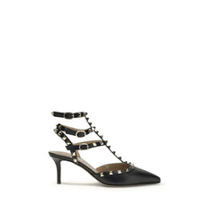 Valentino Garavani Black Calf Leather Bos Taurus Pumps - EU36.5/US6.5
