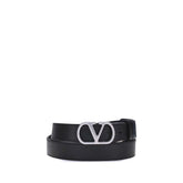 Valentino Garavani Black Calf Leather Bos Taurus Regular Belt - 85 cm / 34 Inches