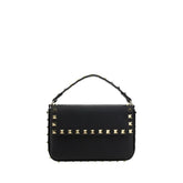 Valentino Garavani Black Calf Leather Bos Taurus Shoulder Bag
