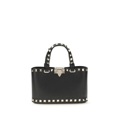 Valentino Garavani Black Calf Leather Bos Taurus Shoulder Bag