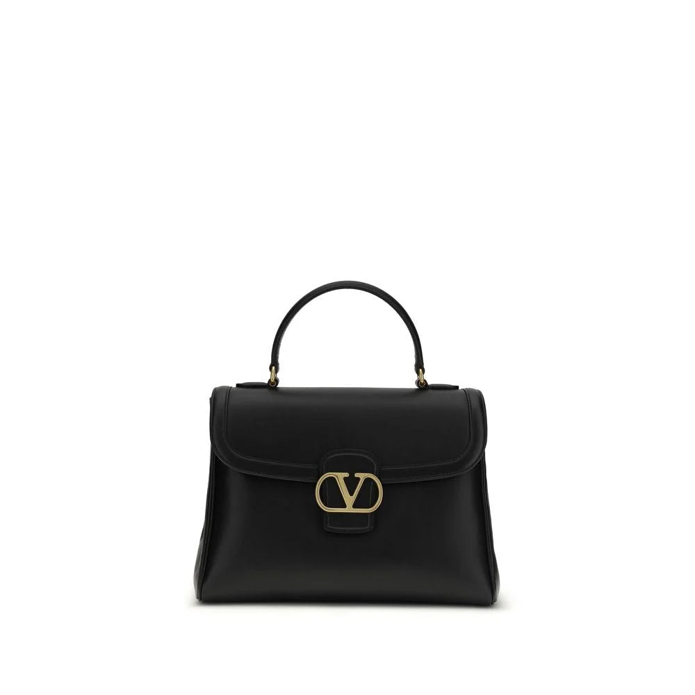 Valentino Garavani Black Calf Leather Bos Taurus Shoulder Bag