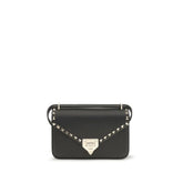 Sac bandoulière Valentino Garavani en cuir veau noir Bos Taurus