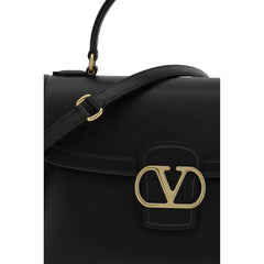 Valentino Garavani Black Calf Leather Bos Taurus Shoulder Bag