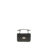 Valentino Garavani Black Calf Leather Bos Taurus Shoulder Bag