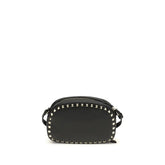 Valentino Garavani Black Calf Leather Bos Taurus Shoulder Bag