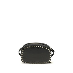 Valentino Garavani Black Calf Leather Bos Taurus Shoulder Bag