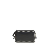 Valentino Garavani Black Calf Leather Bos Taurus Shoulder Bag