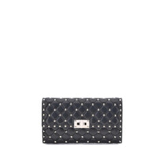 Valentino Garavani Black Calf Leather Bos Taurus Shoulder Bag
