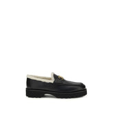 Valentino Garavani Black Calf Leather Bos Taurus Slip-On Loafers - EU39.5/US9.5