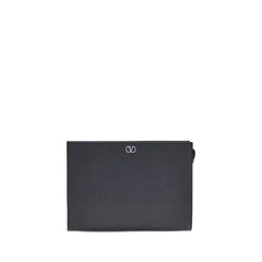 Valentino Garavani Black Calf Leather Bos Taurus Wallet
