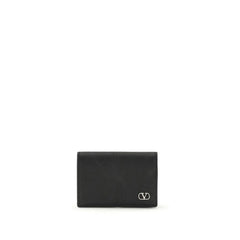 Valentino Garavani Black Calf Leather Bos Taurus Wallet