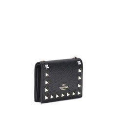 Valentino Garavani Black Calf Leather Bos Taurus Wallet