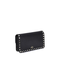 Valentino Garavani Black Calf Leather Bos Taurus Wallet
