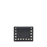 Valentino Garavani Black Calf Leather Bos Taurus Wallet