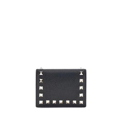 Valentino Garavani Black Calf Leather Bos Taurus Wallet