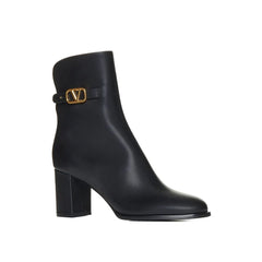 Valentino Garavani Black Calfskin Ankle Boots - EU36.5/US6.5